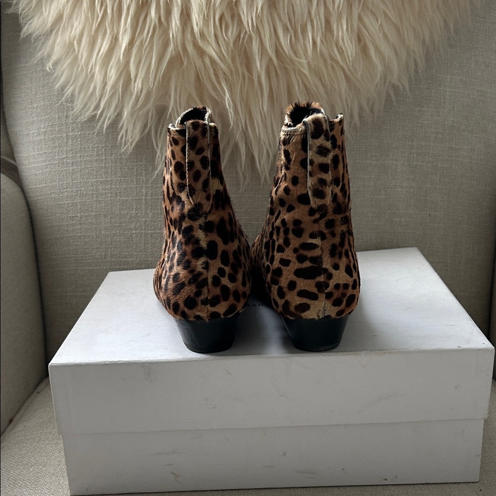 Isabel Marant Brown Leopard Ankle Boots - Picture 4 of 5